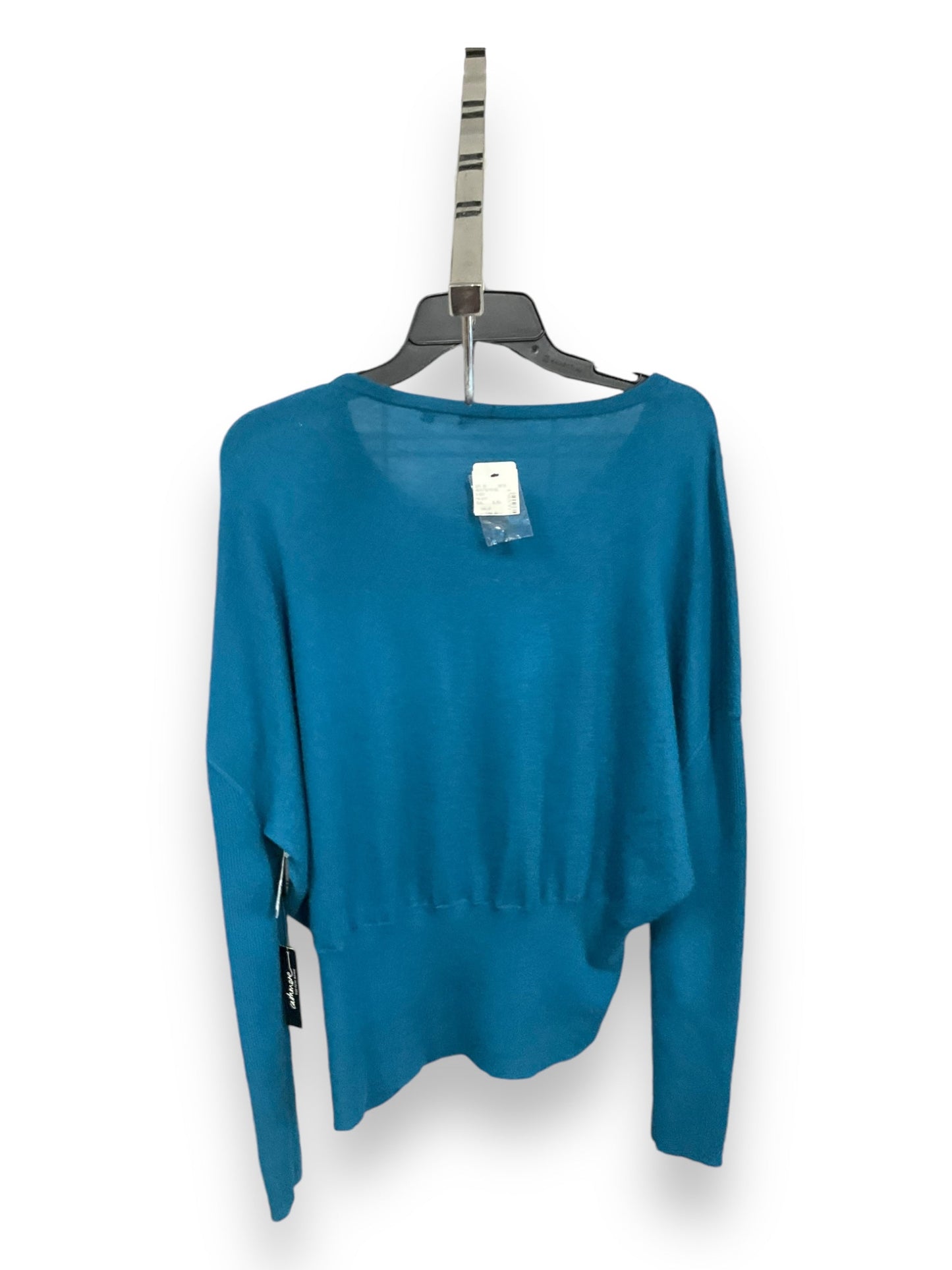 Sweater Cardigan Cashmere By Saks Fifth Avenue In Teal, Size: Xl