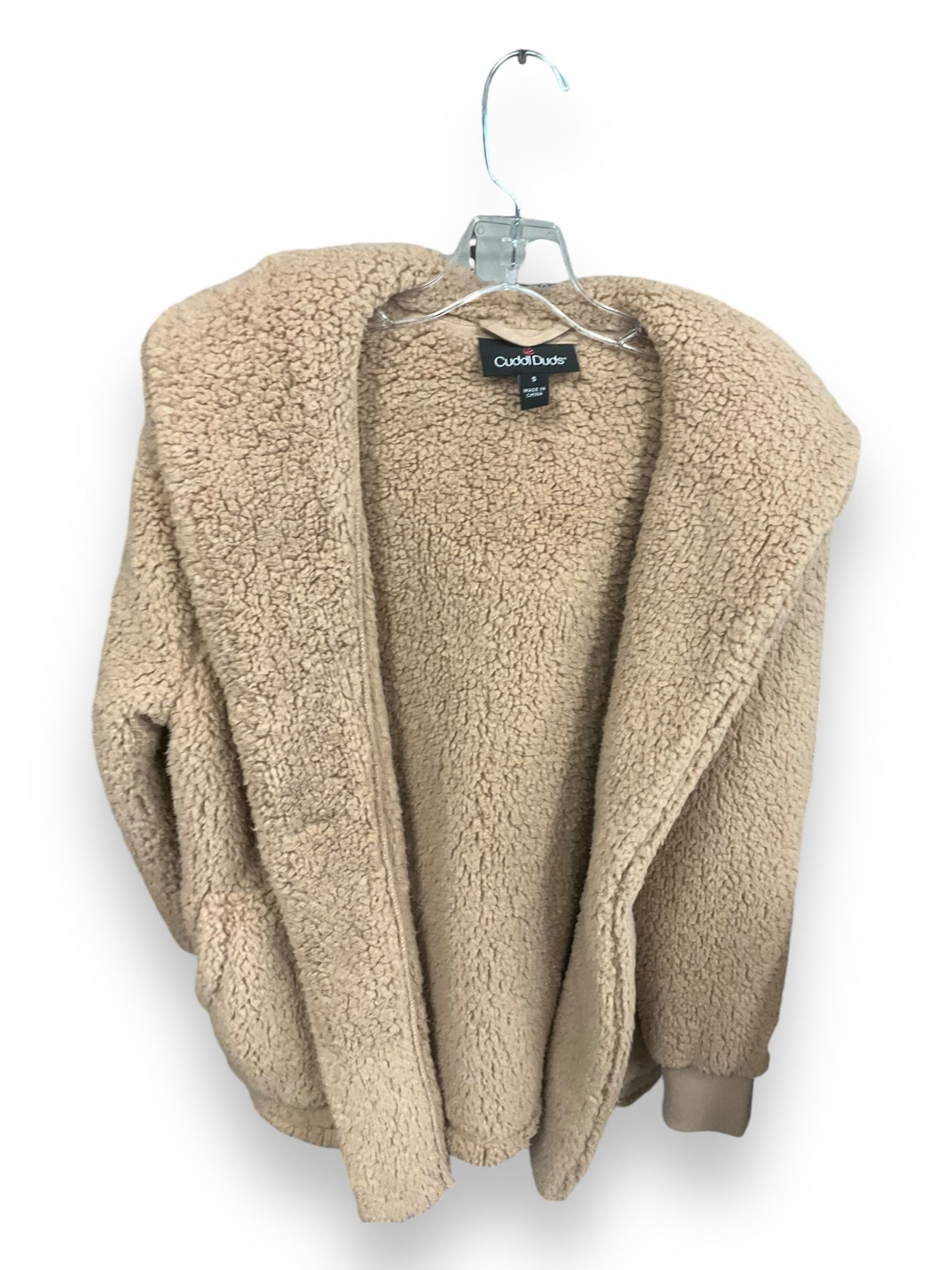 Coat Faux Fur & Sherpa By Cuddl Duds In Tan, Size: S