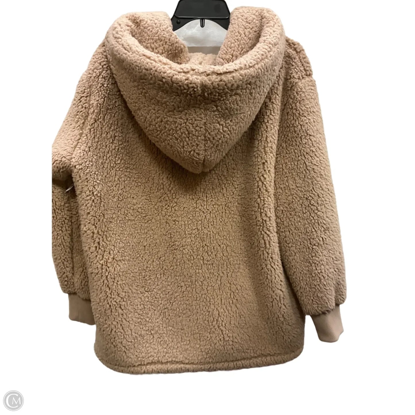 Coat Faux Fur & Sherpa By Cuddl Duds In Tan, Size: S