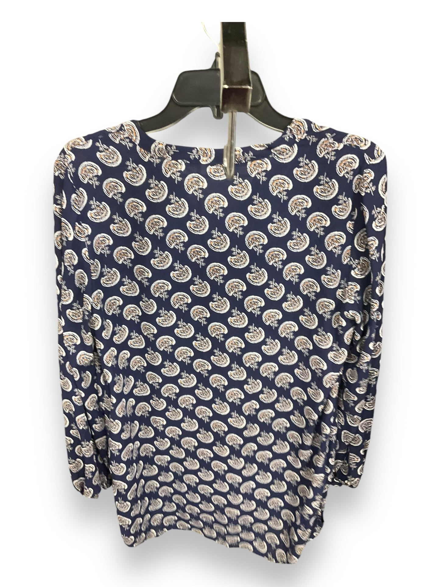 Blouse Long Sleeve By Collective Concepts In Navy, Size: M