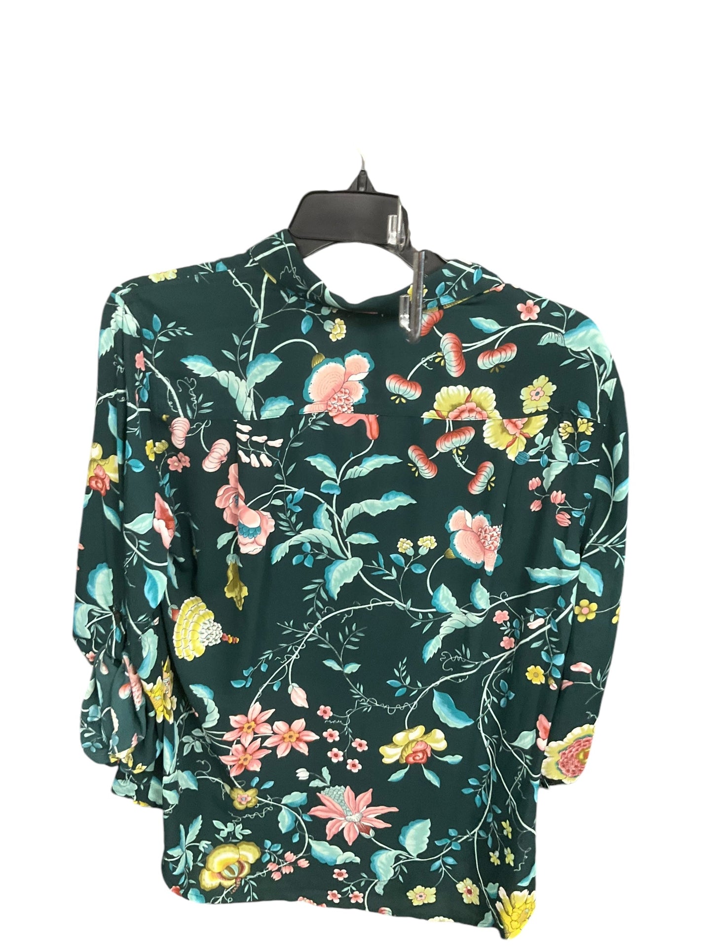 Blouse Long Sleeve By Loft In Floral Print, Size: M