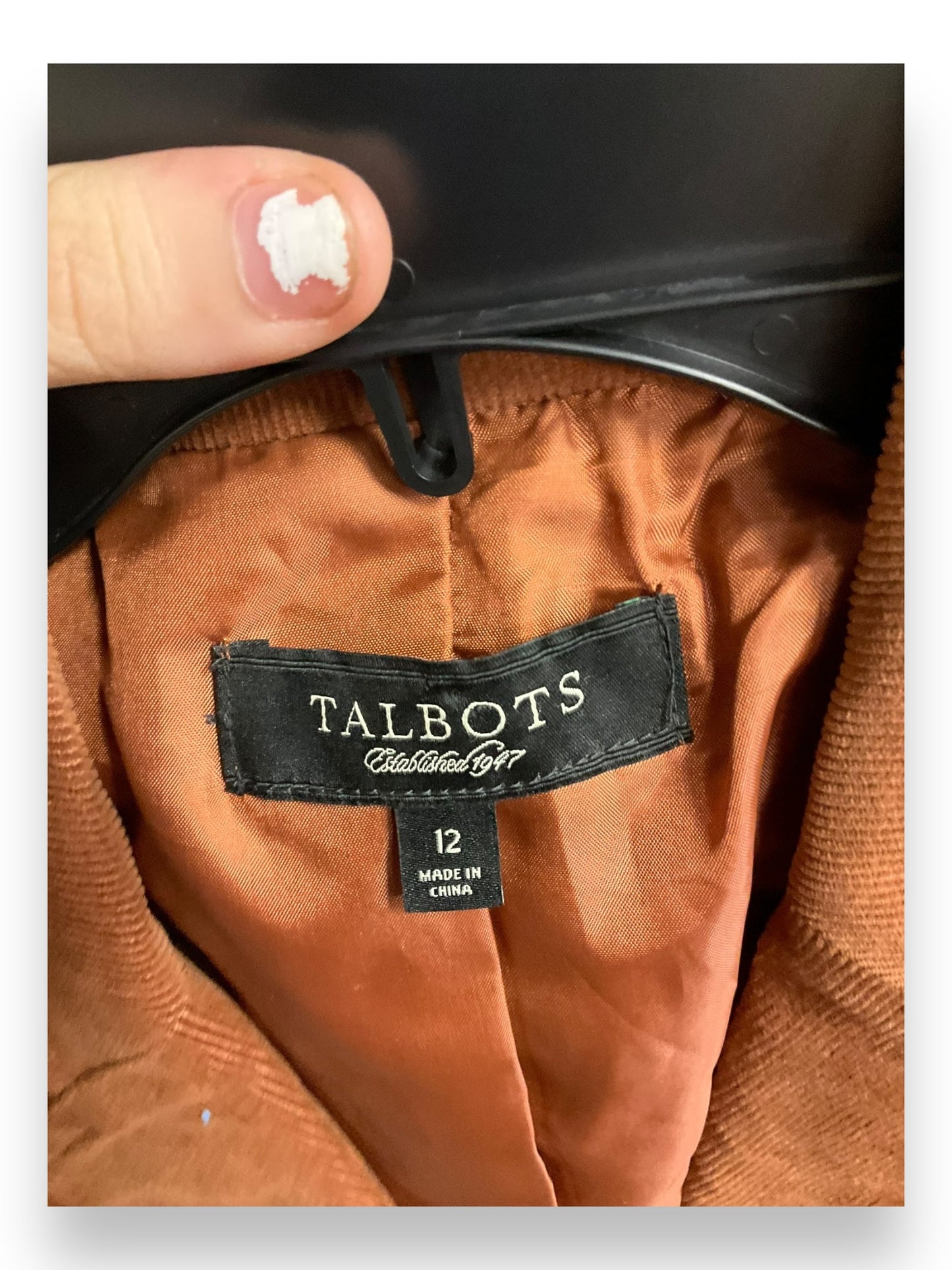 Blazer By Talbots In Orange, Size: 12