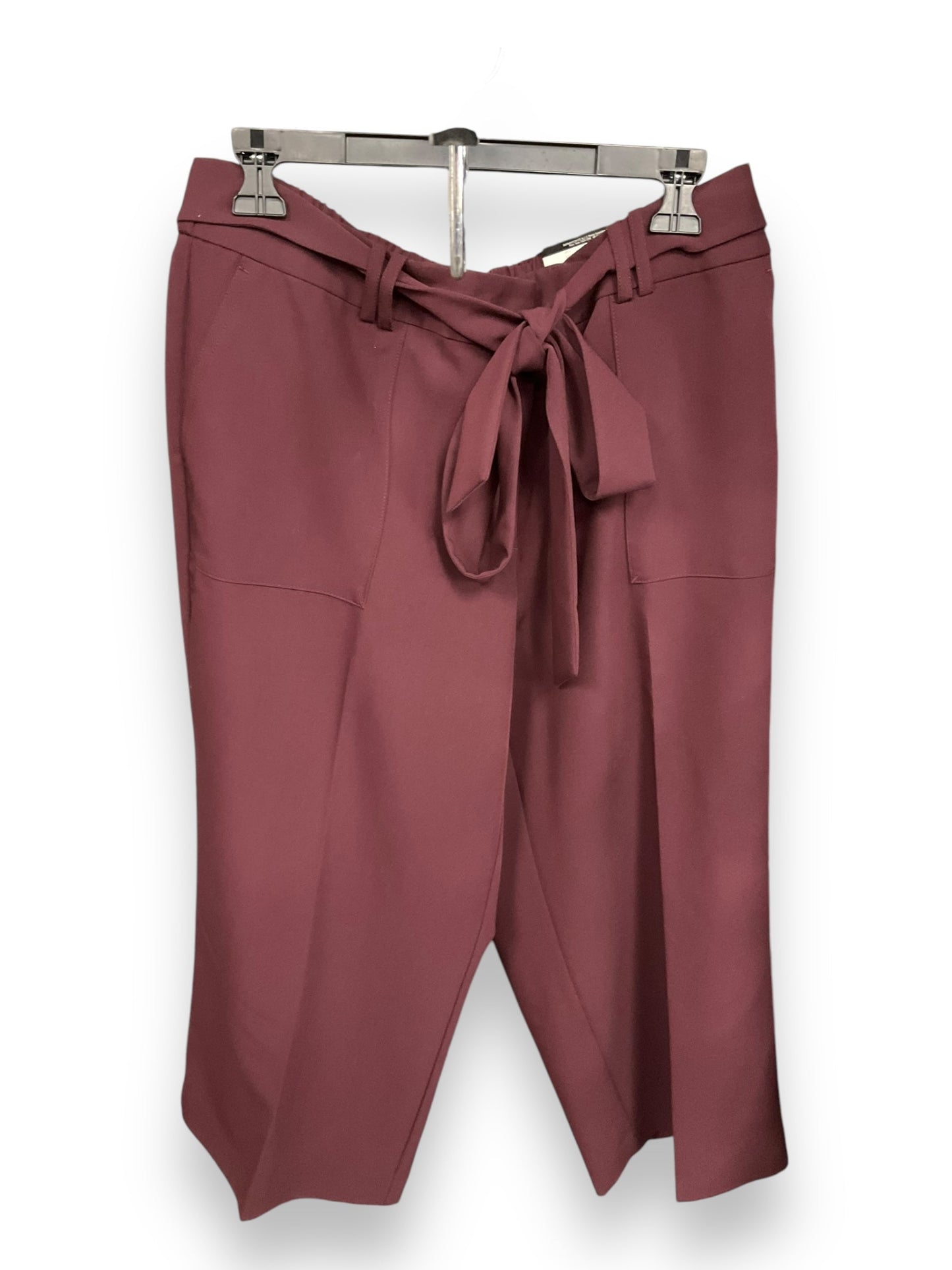 Pants Cropped By Worthington In Red, Size: 14