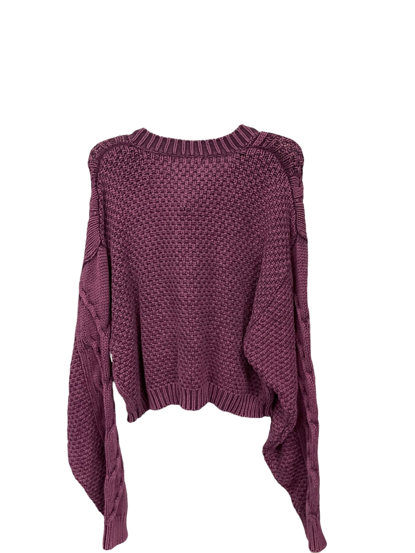 Sweater Cardigan By Clothes Mentor In Purple, Size: Xl