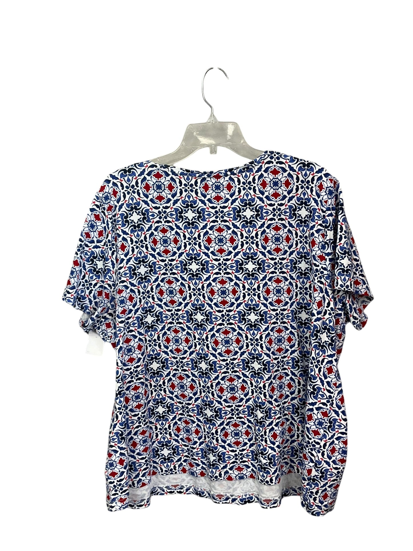 Top Short Sleeve By Croft And Barrow In Multi-colored, Size: 2x