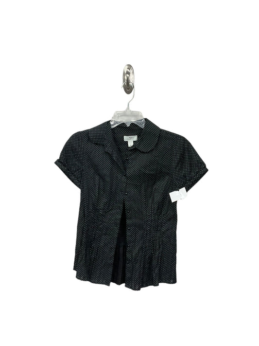 Blouse Short Sleeve By Loft In Polkadot, Size: Xs