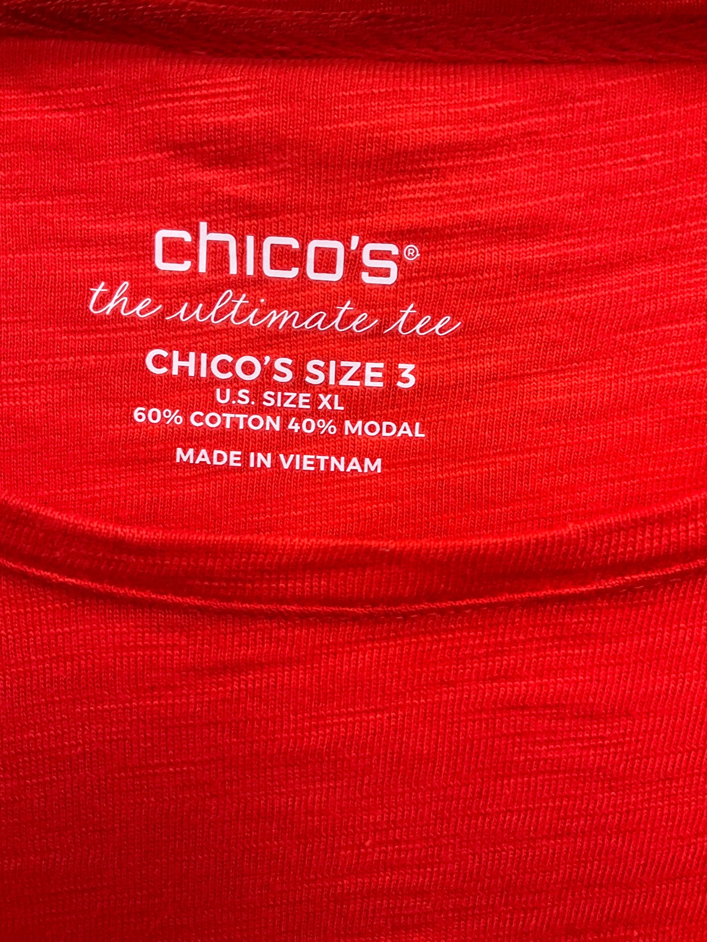 Top Short Sleeve Basic By Chicos  Size: Xl