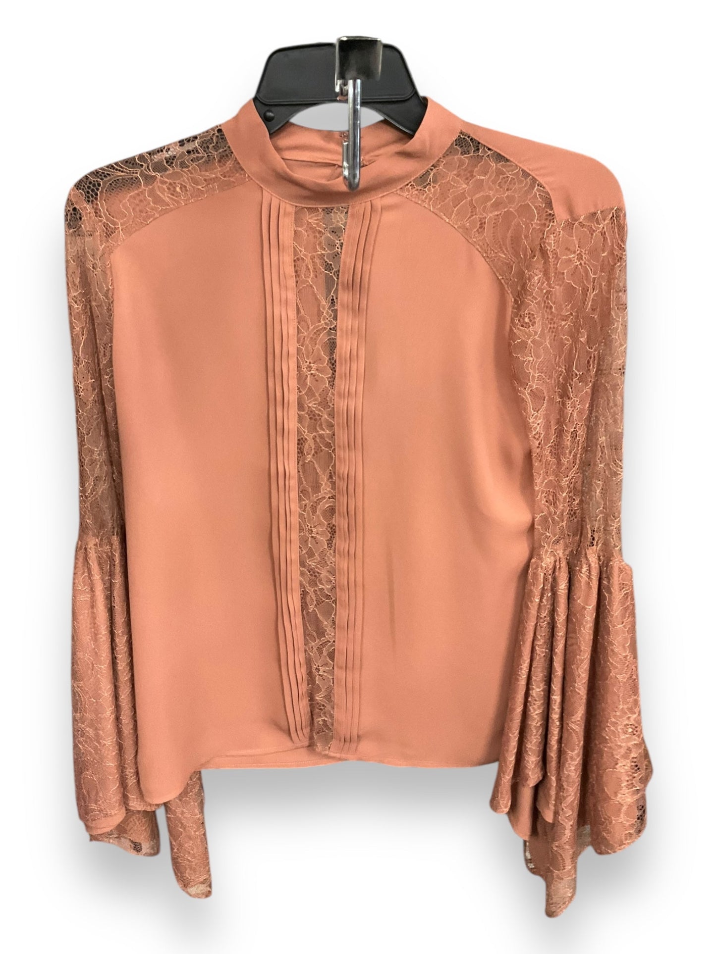 Blouse Long Sleeve By Express In Dusty Pink, Size: S