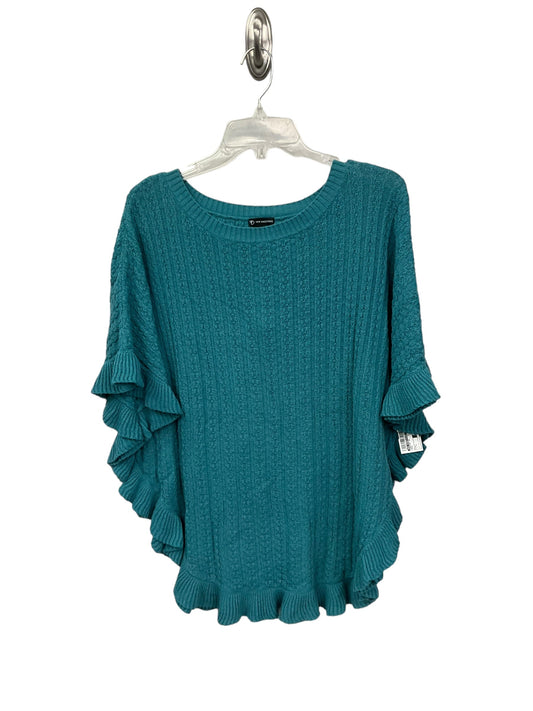 Sweater Short Sleeve By New Directions In Aqua, Size: L