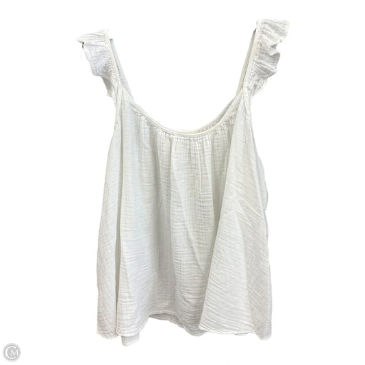 Top Sleeveless By Terra & Sky In White, Size: 2x