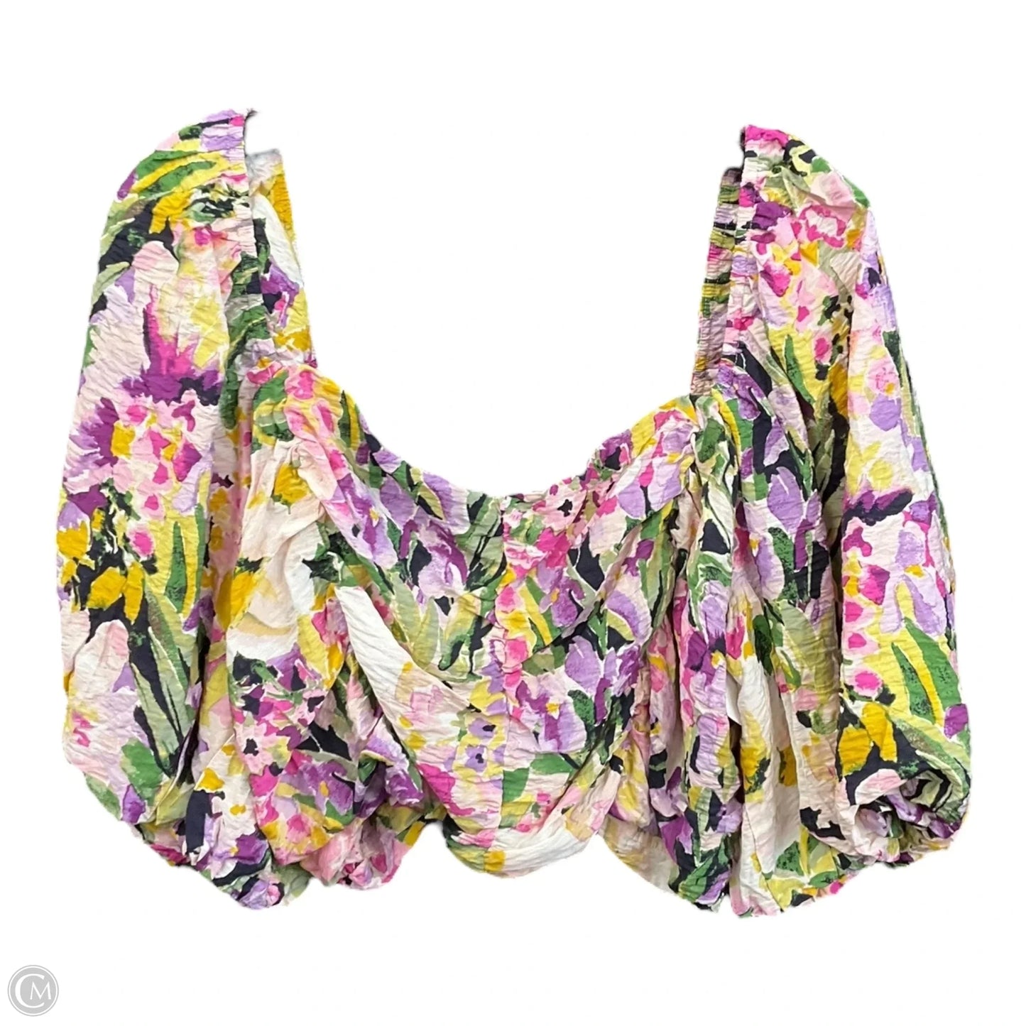 Top Short Sleeve By H&m In Floral Print, Size: Xxl