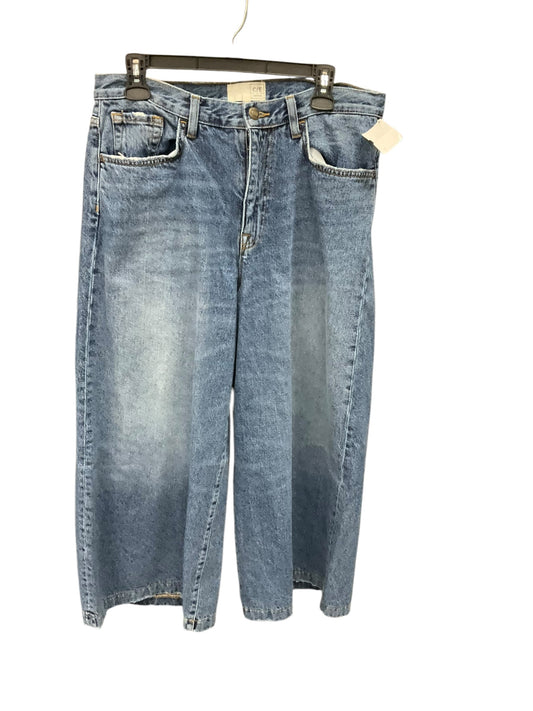 Jeans Wide Leg By Current/elliott In Blue Denim, Size: 12