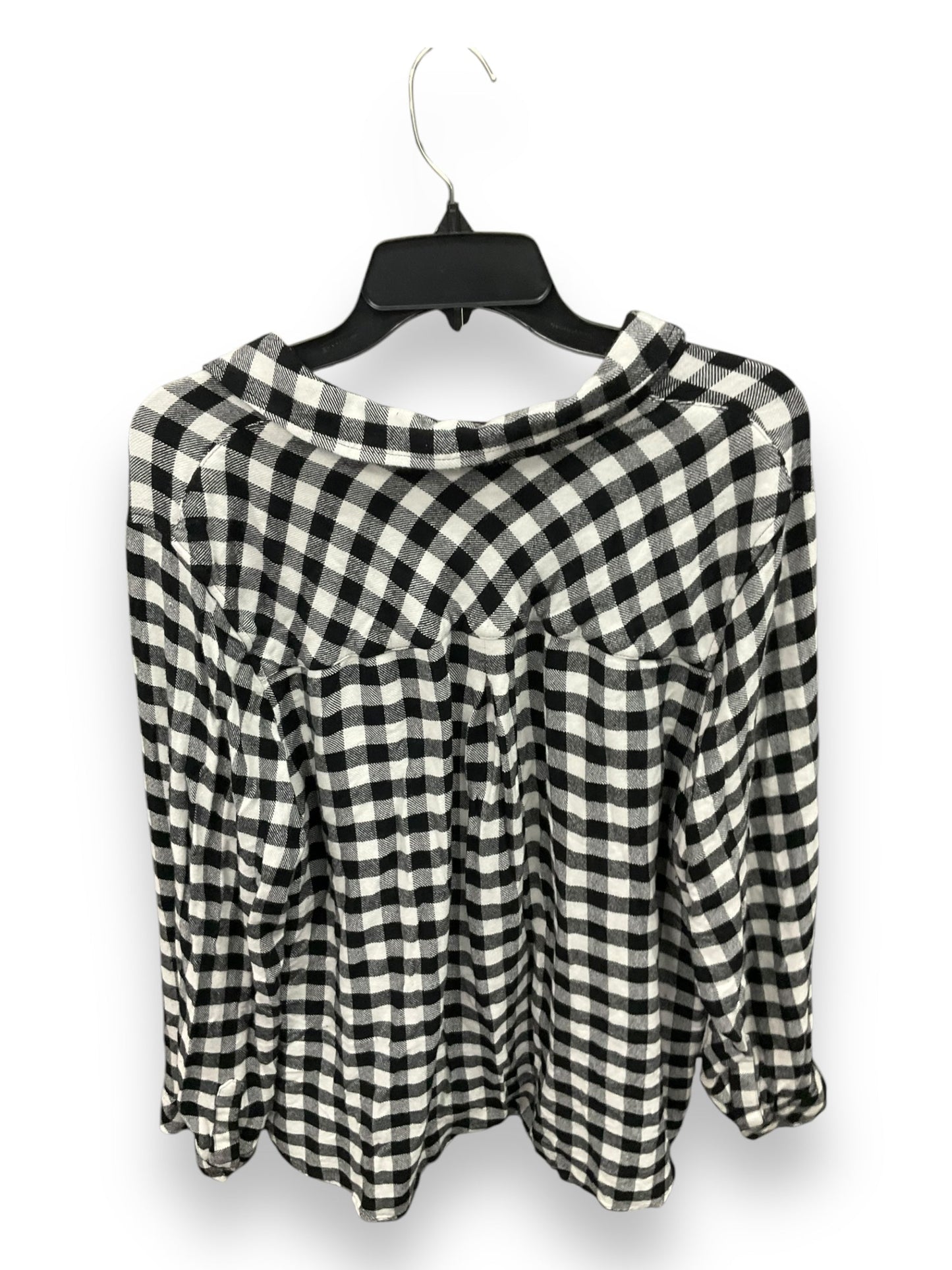 Blouse Long Sleeve By Cj Banks In Black & White, Size: 2x