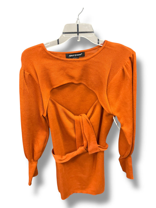 Top Long Sleeve By Ashley Stewart In Orange, Size: 1x