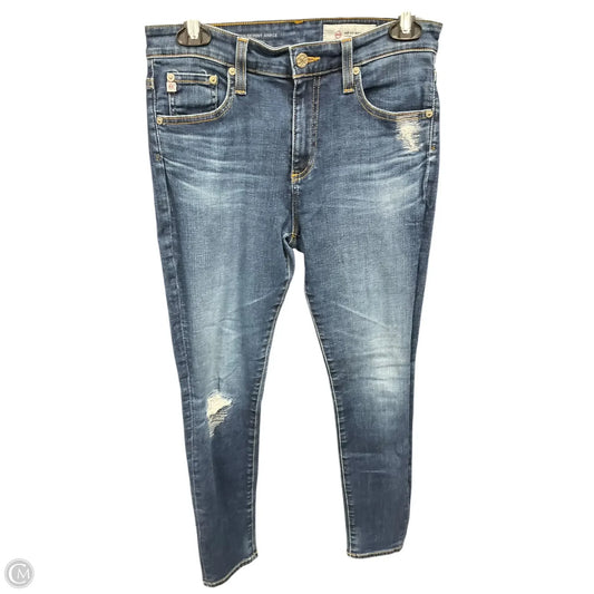 Jeans Skinny By Adriano Goldschmied In Blue Denim, Size: 4