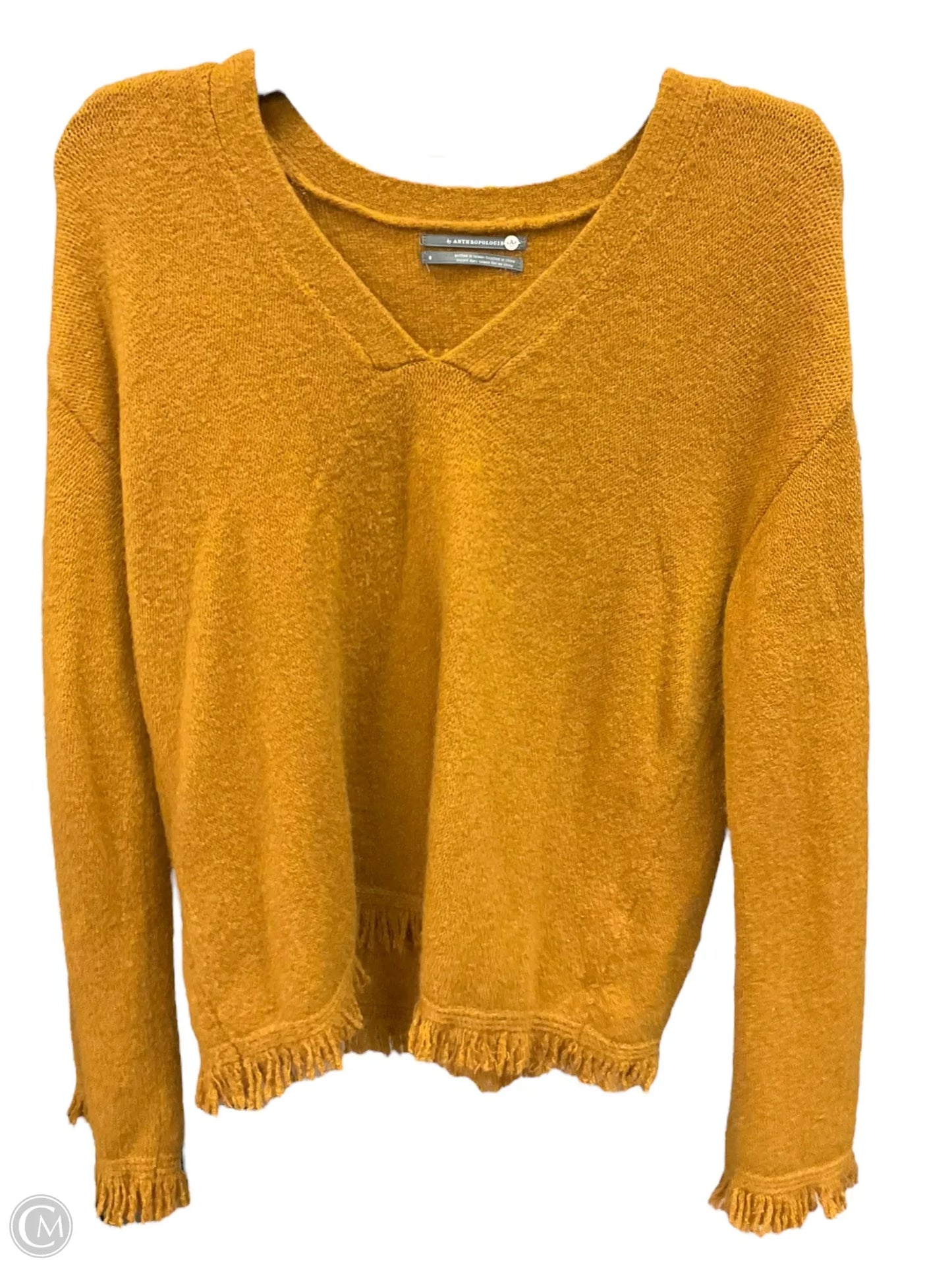 Sweater By Anthropologie In Yellow, Size: S