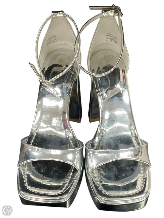 Shoes Heels Block By Aldo In Silver, Size: 8