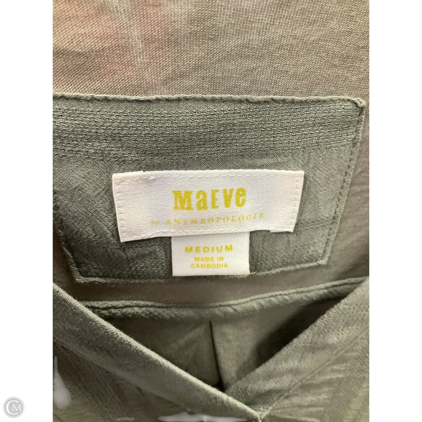 Top Sleeveless By Maeve In Green, Size: M