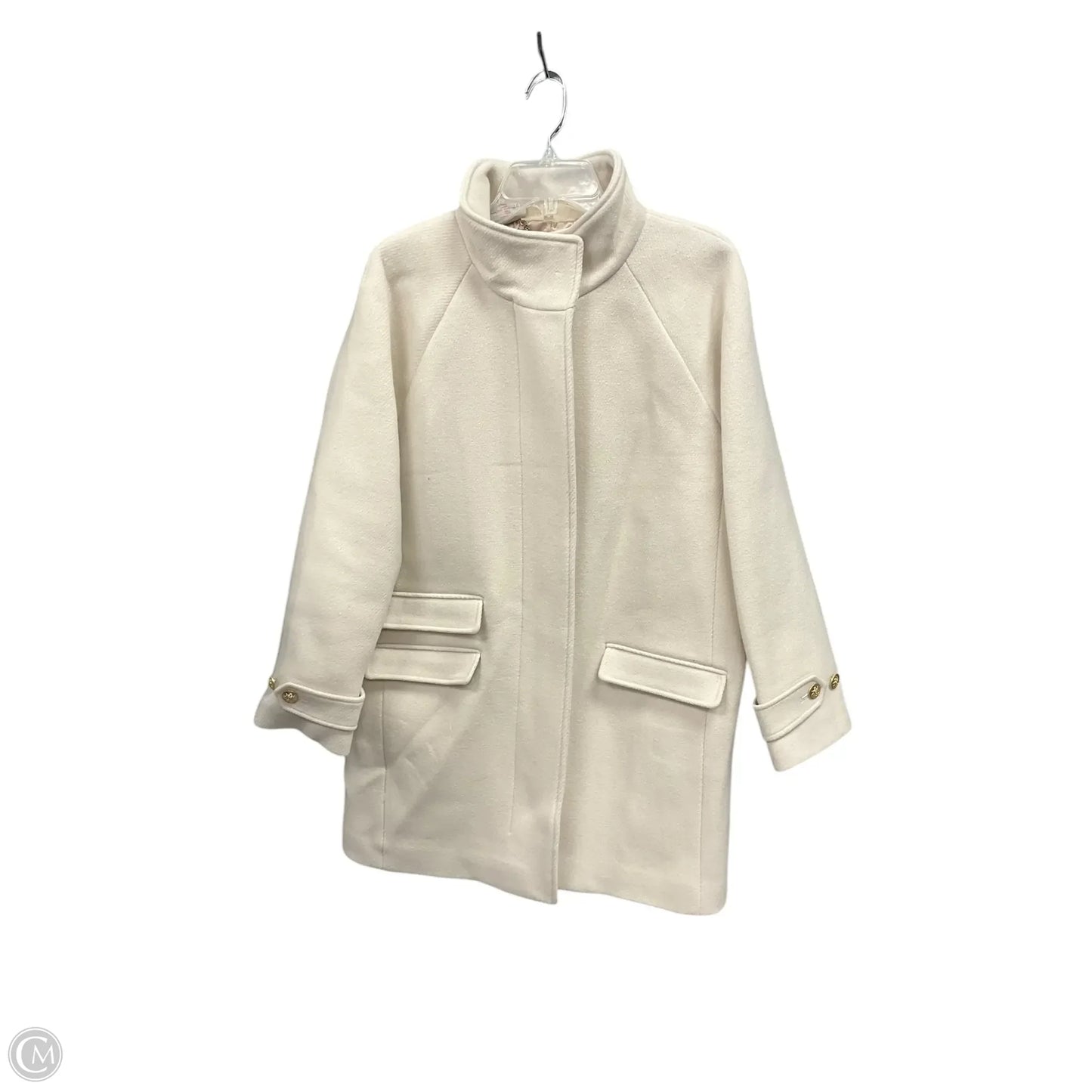 Coat Wool By J. Crew In Beige, Size: L