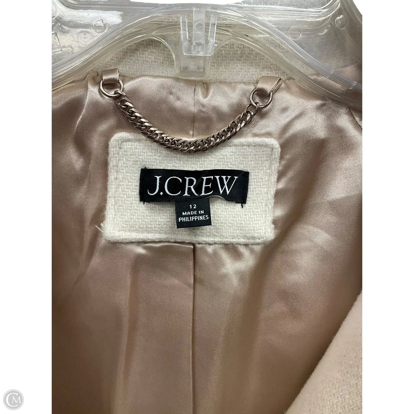 Coat Wool By J. Crew In Beige, Size: L