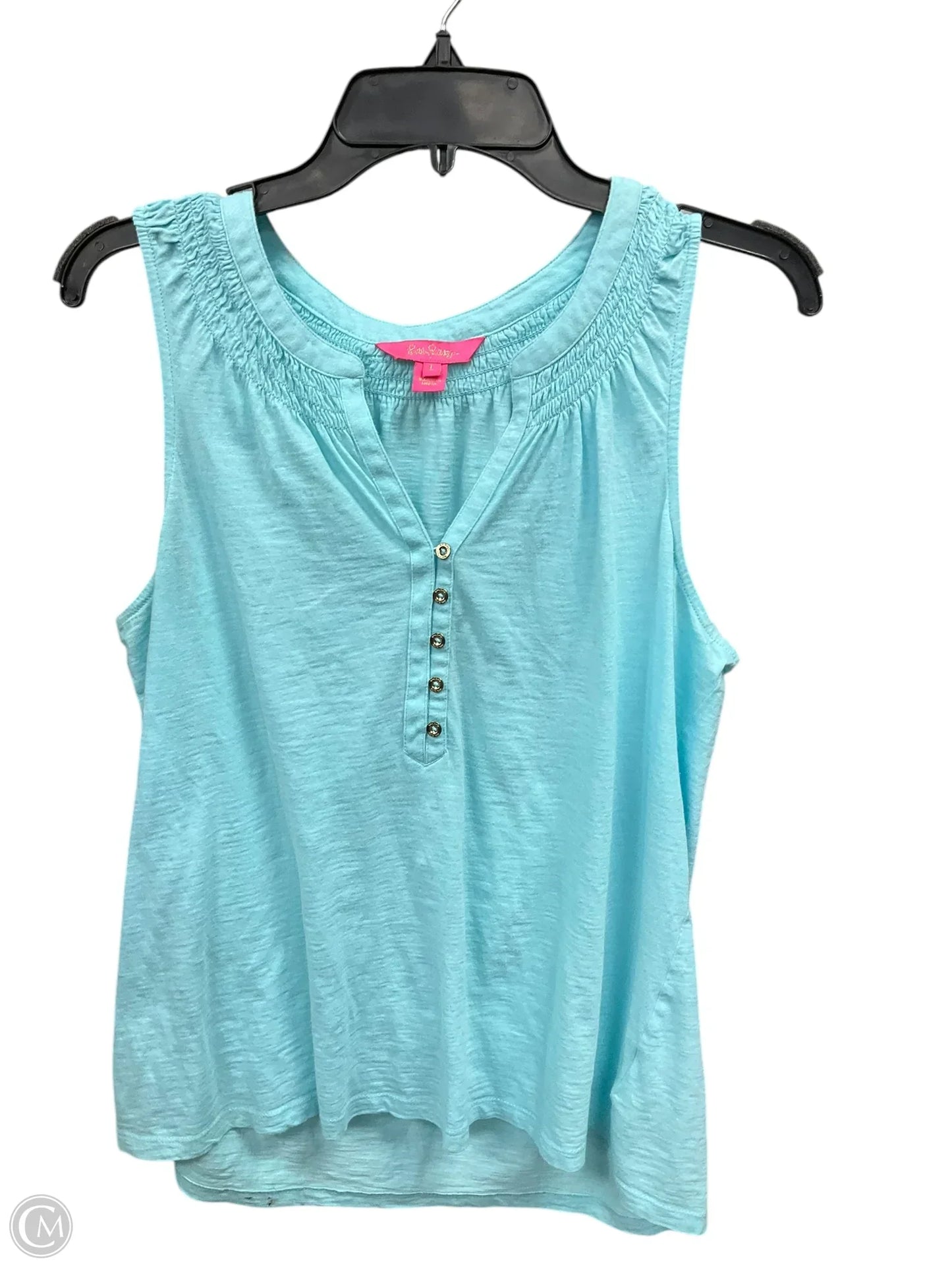 Top Sleeveless Designer By Lilly Pulitzer In Blue, Size: L