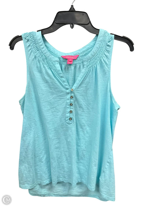 Top Sleeveless Designer By Lilly Pulitzer In Blue, Size: L