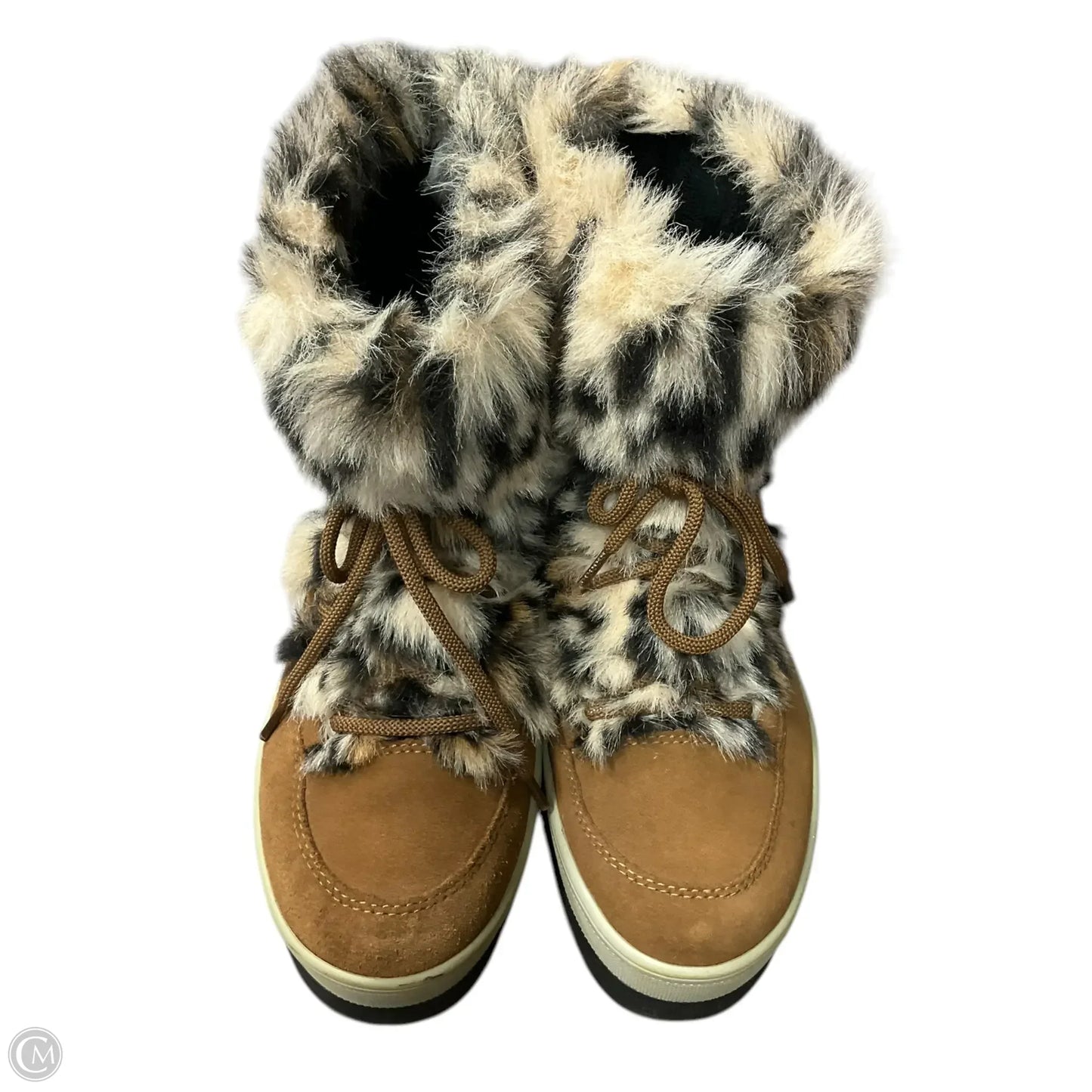 Boots Snow By Clothes Mentor In Animal Print, Size: 9