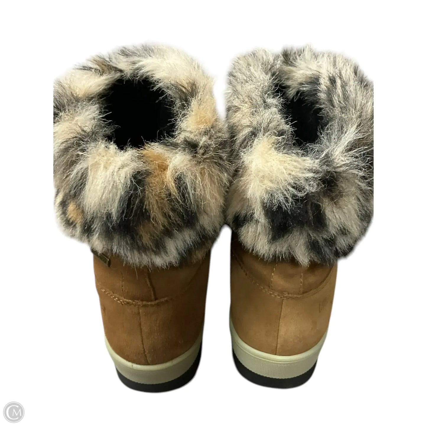 Boots Snow By Clothes Mentor In Animal Print, Size: 9