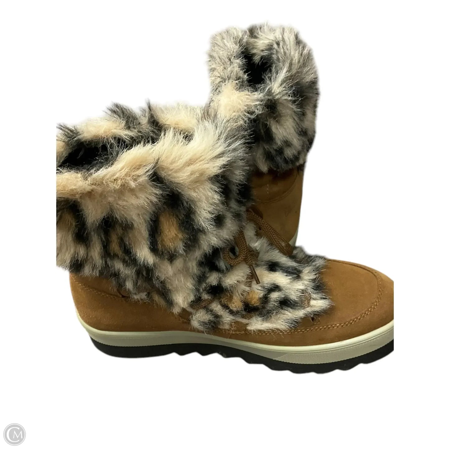 Boots Snow By Clothes Mentor In Animal Print, Size: 9