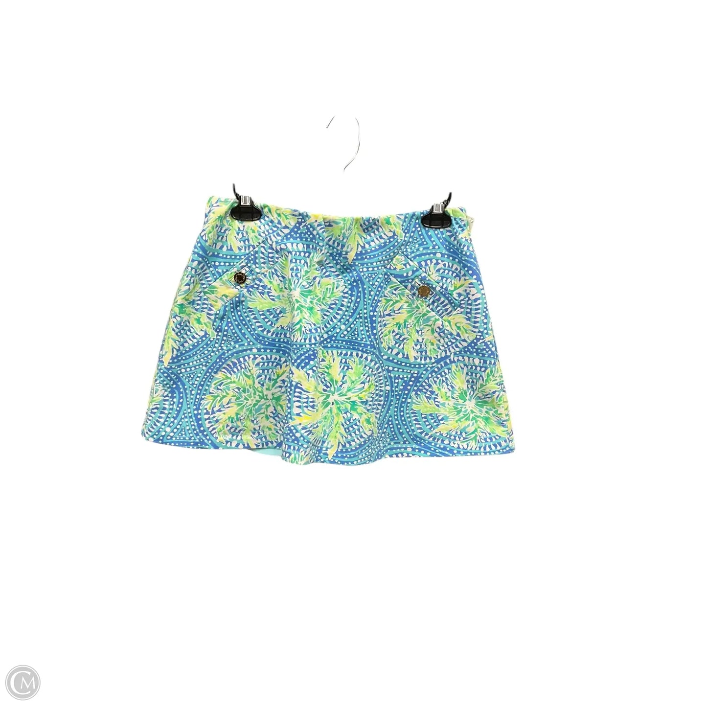 Skort Designer By Lilly Pulitzer In Blue & Green, Size: S