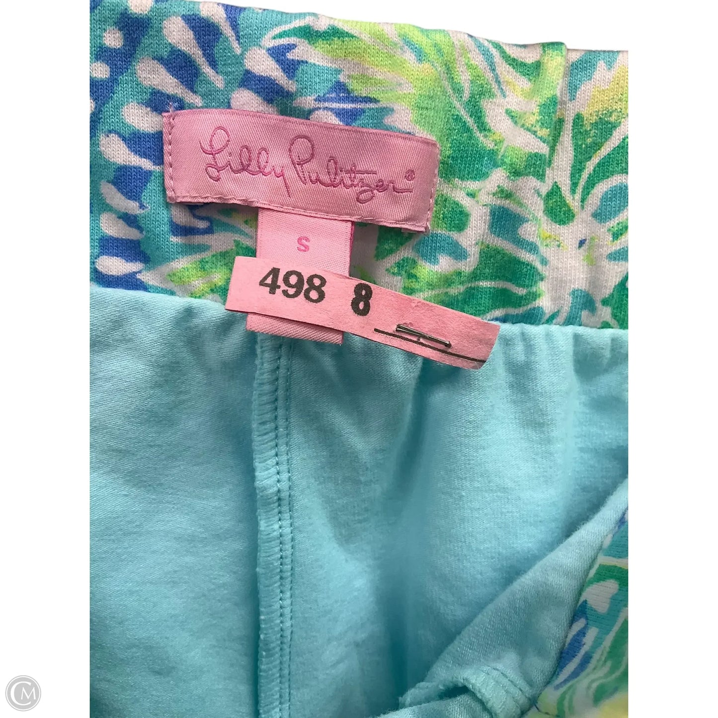 Skort Designer By Lilly Pulitzer In Blue & Green, Size: S