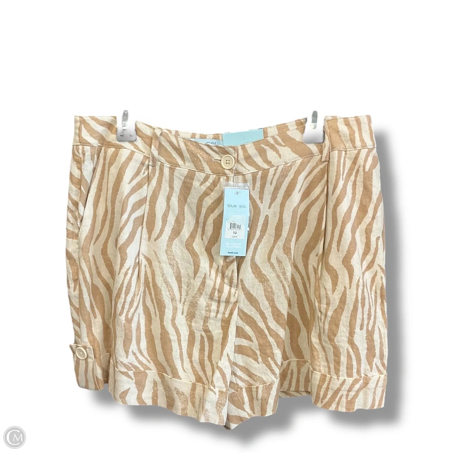 Shorts By Clothes Mentor In Brown & Cream, Size: 12