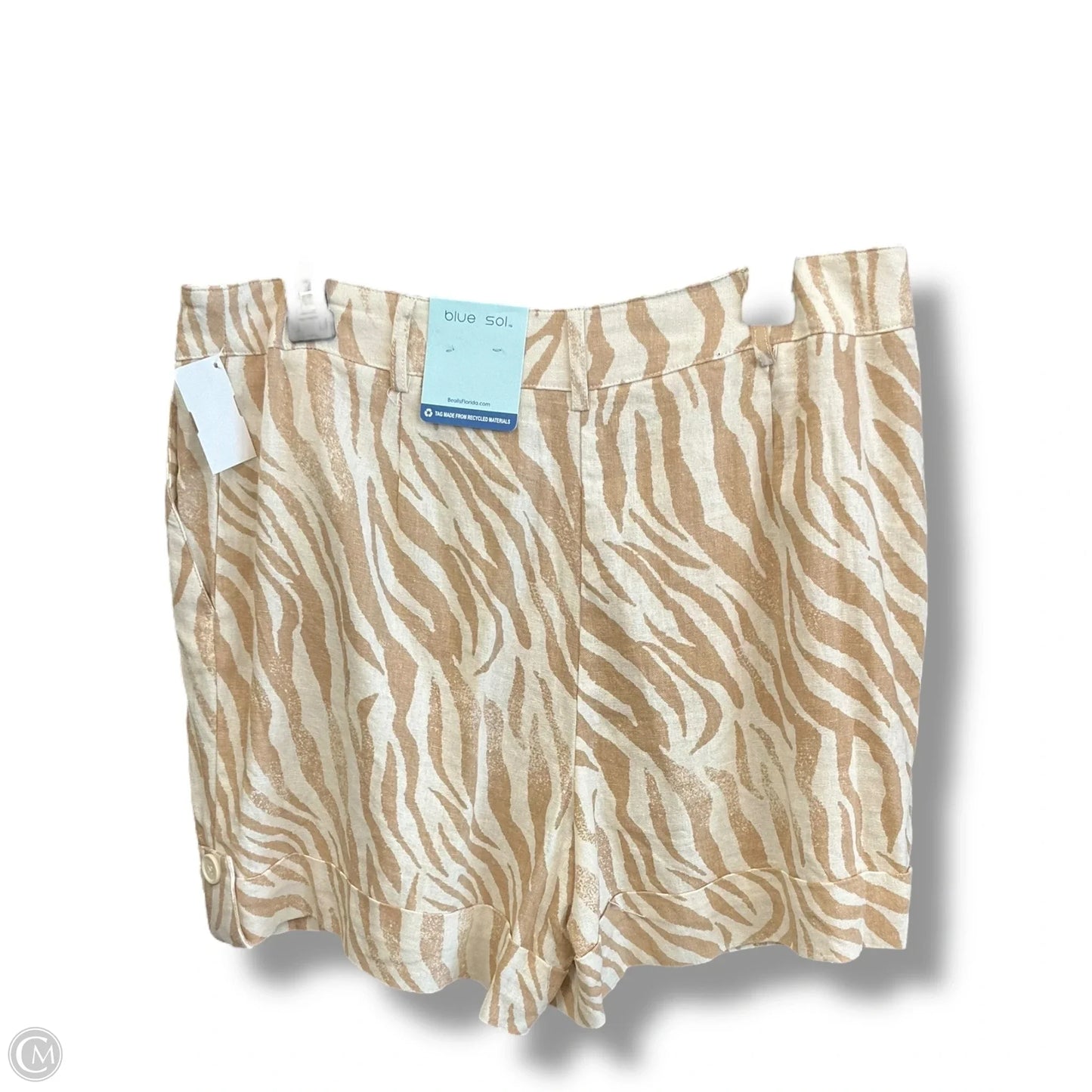 Shorts By Clothes Mentor In Brown & Cream, Size: 12