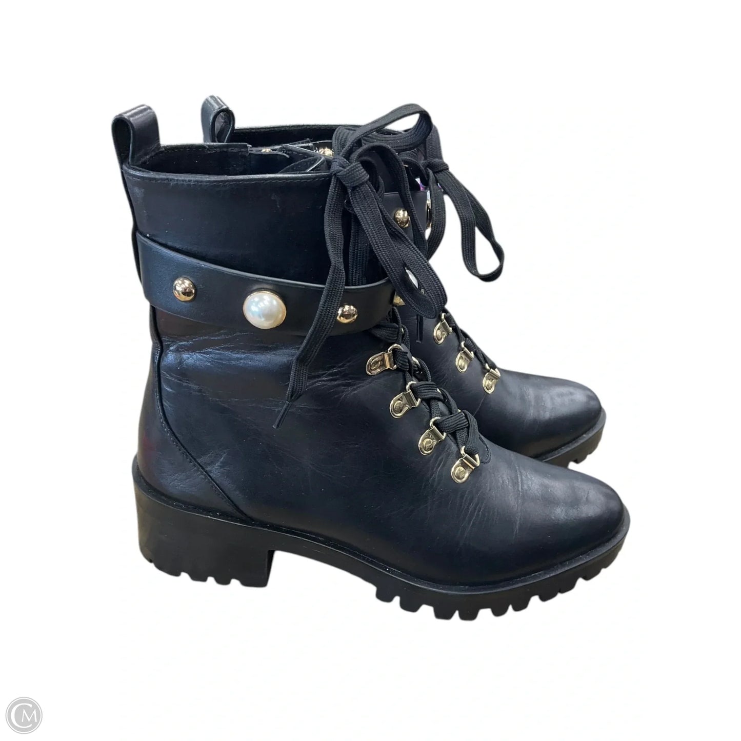 Boots Designer By Karl Lagerfeld In Black, Size: 9.5