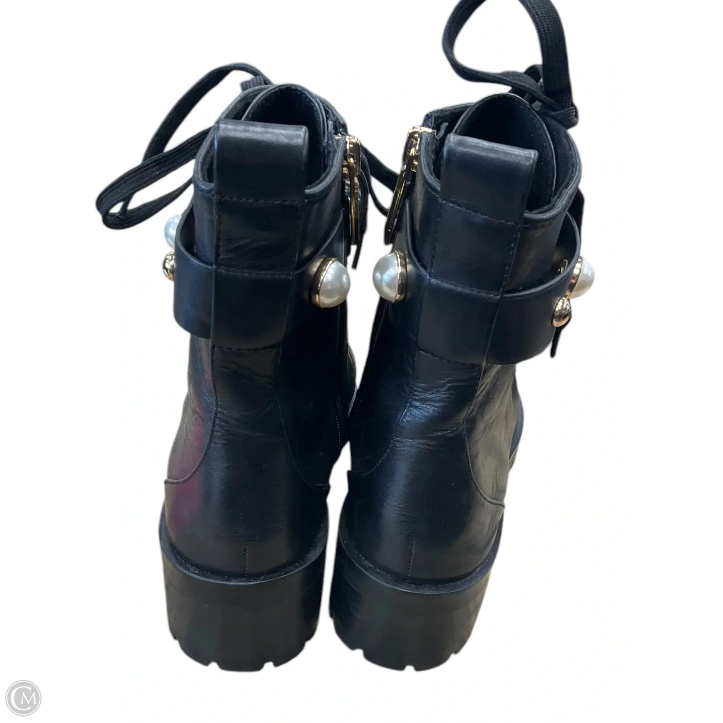 Boots Designer By Karl Lagerfeld In Black, Size: 9.5