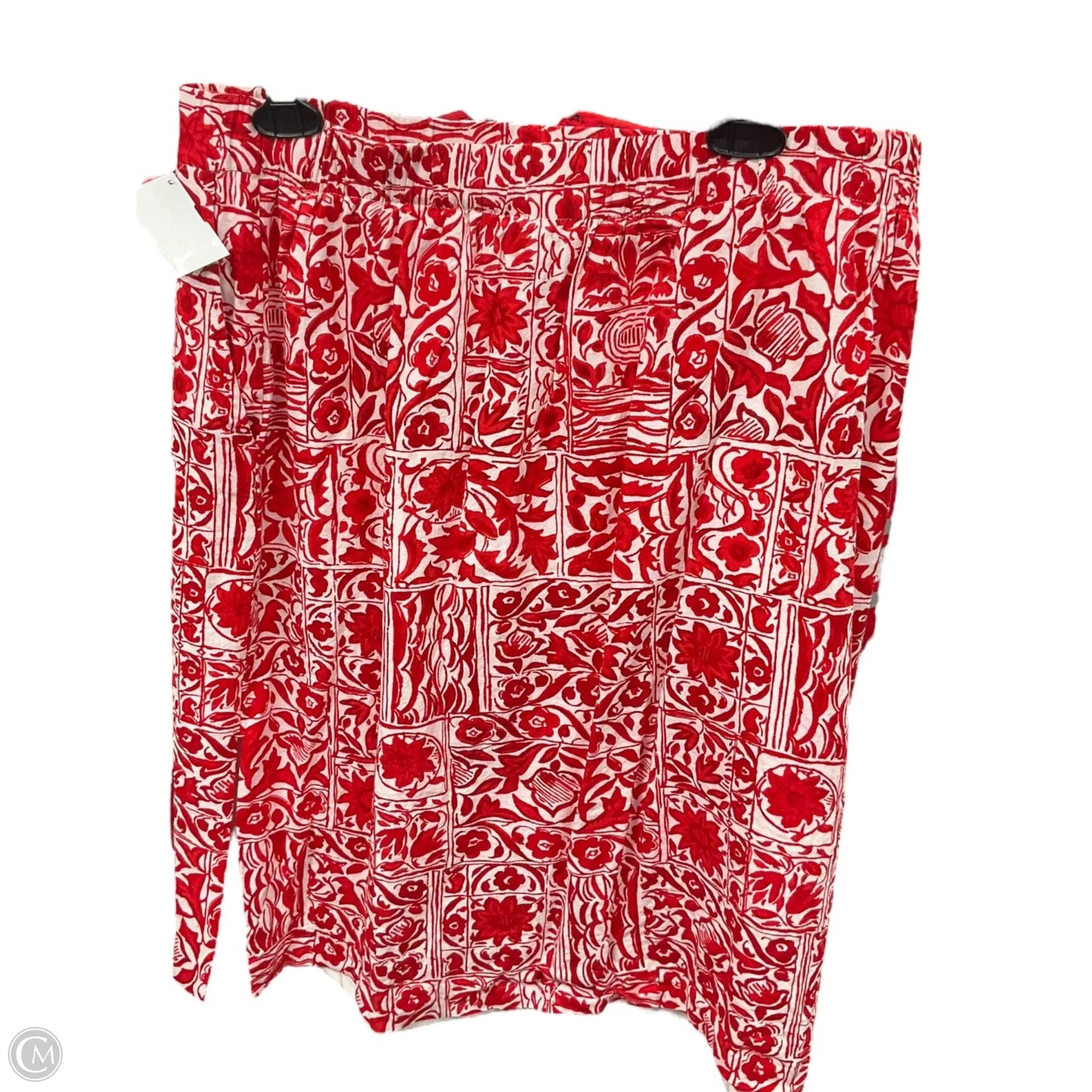 Skirt Midi By Ann Taylor In Red & White, Size: 12