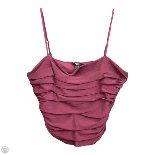 Top Sleeveless By Express In Maroon, Size: Xl