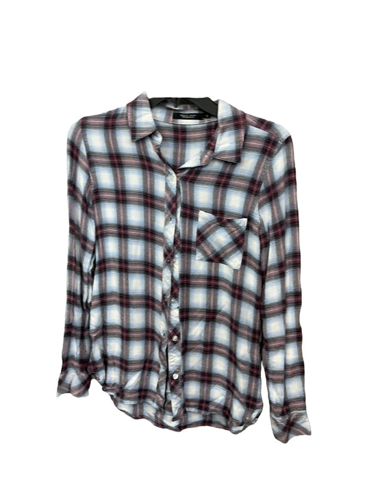 Top Long Sleeve By Clothes Mentor In Plaid, Size: S