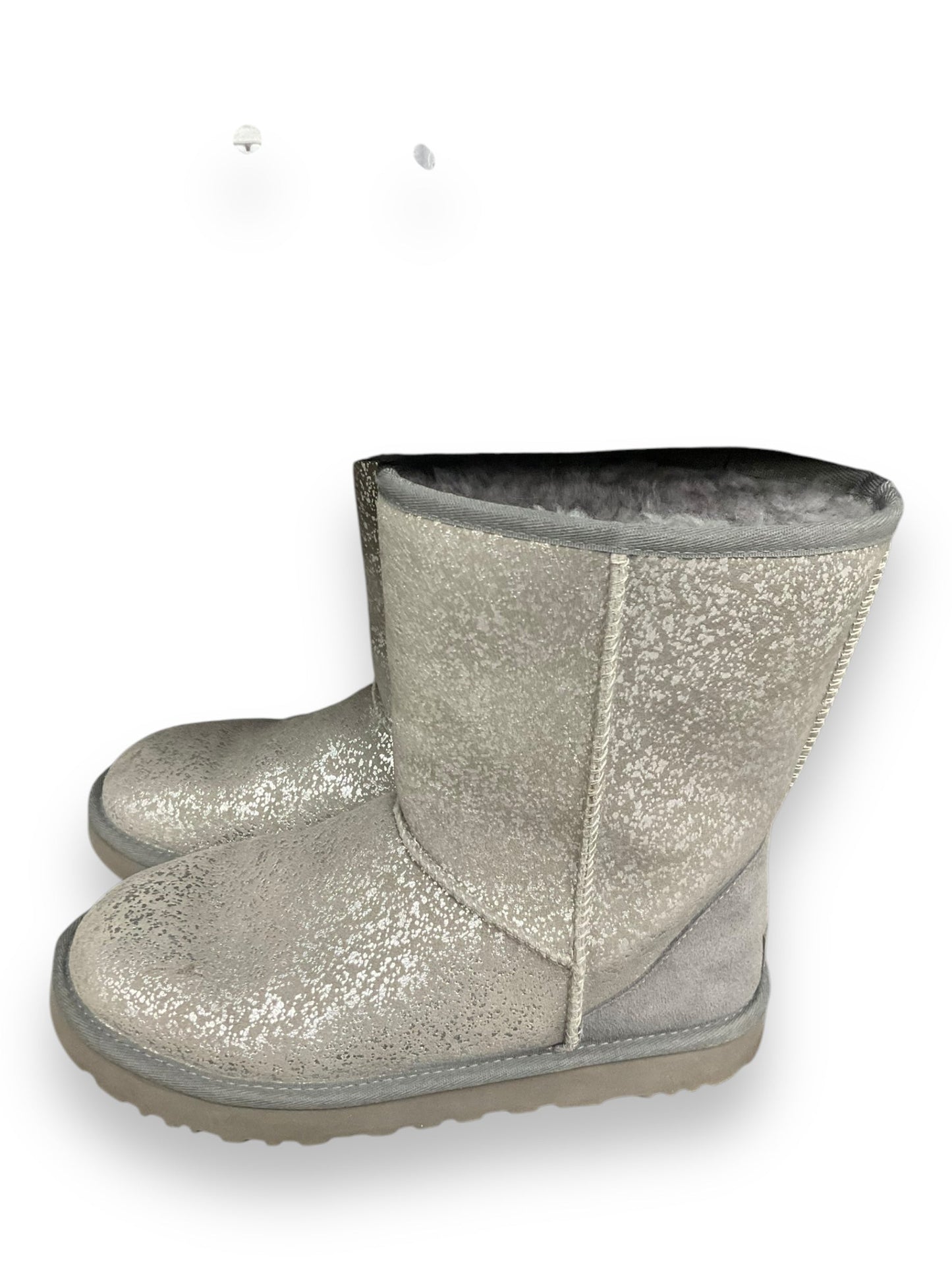 Boots Designer By Ugg In Silver, Size: 8