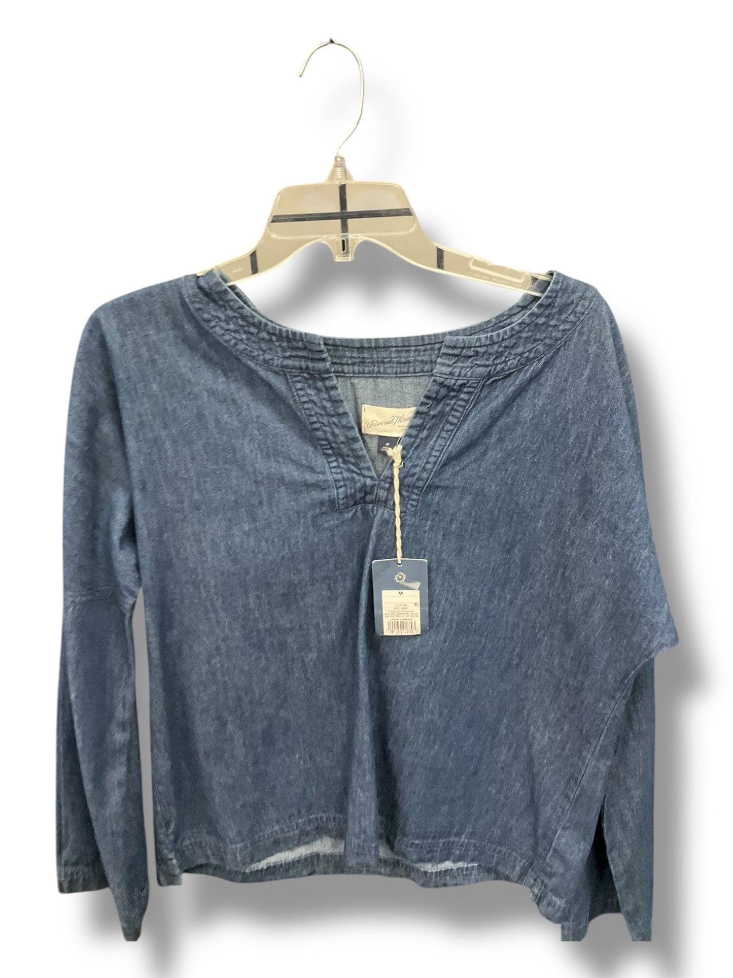 Top Long Sleeve By Universal Thread In Denim, Size: M