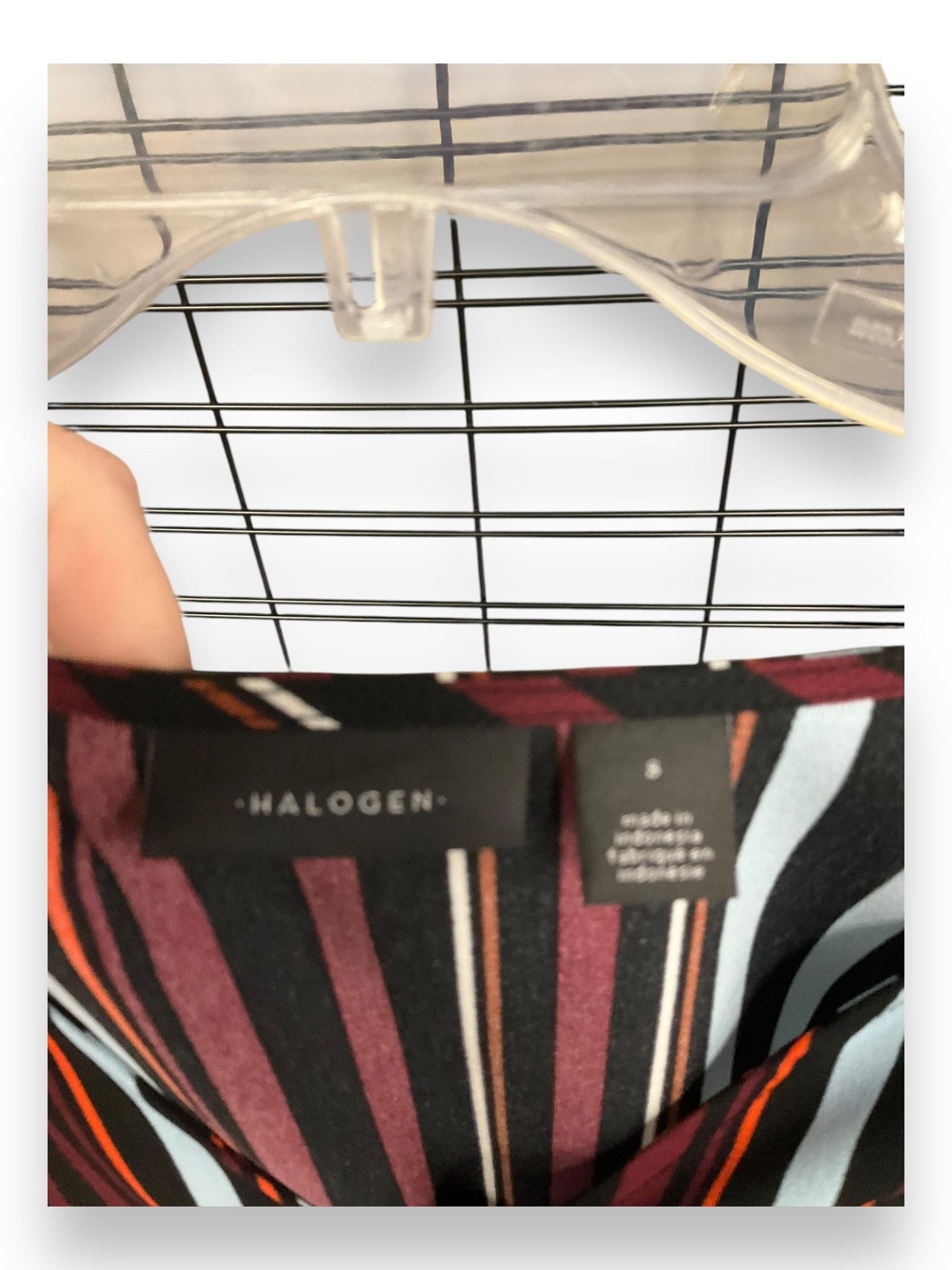 Blouse Long Sleeve By Halogen In Striped, Size: S