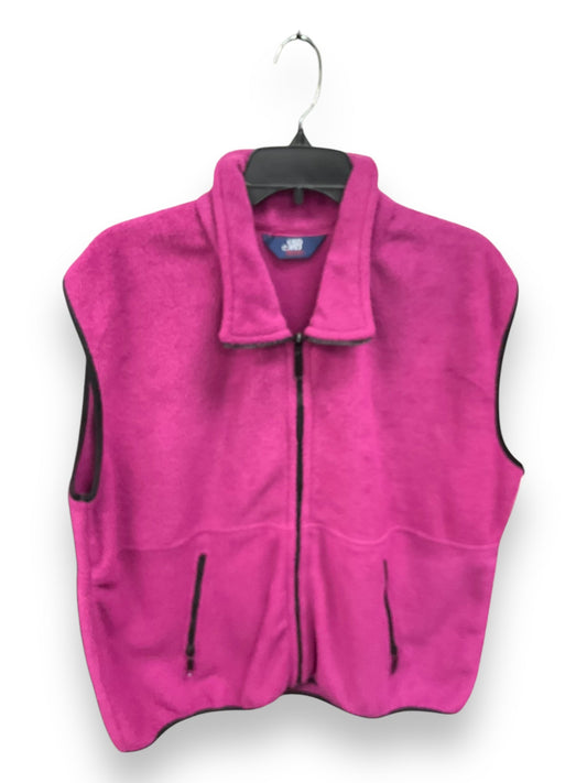 Vest Fleece By Clothes Mentor In Fuschia, Size: 1x