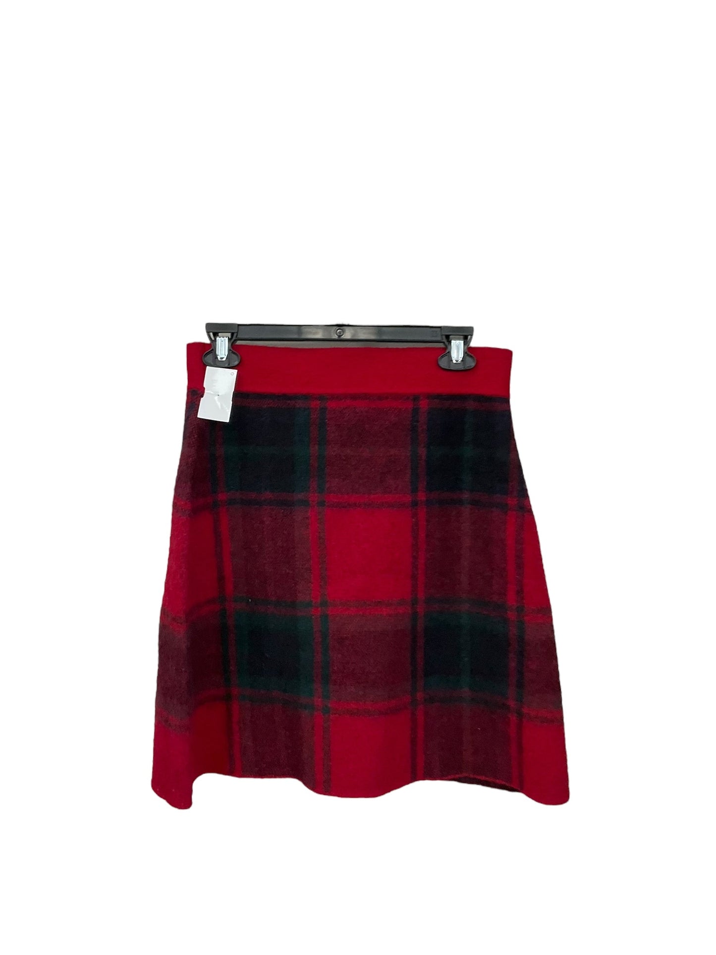 Skirt Midi By Polo Ralph Lauren In Red Plaid, Size: 0