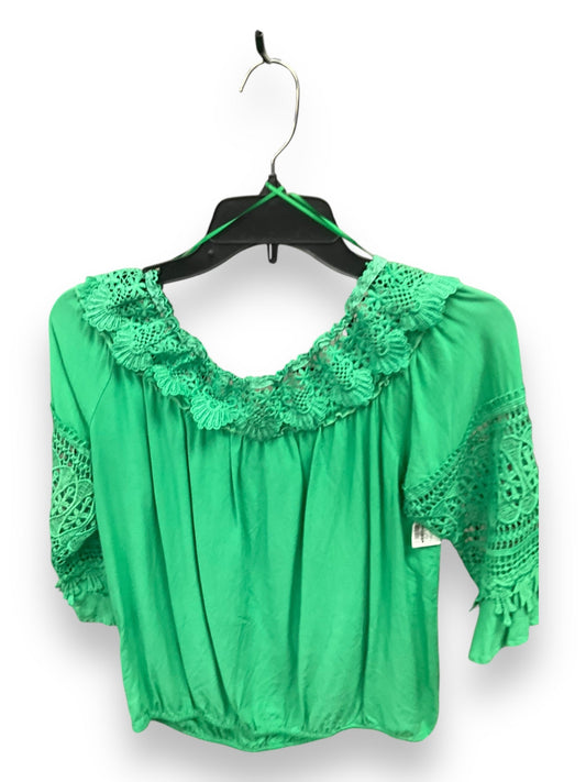 Top 3/4 Sleeve By Lulumari In Green, Size: L