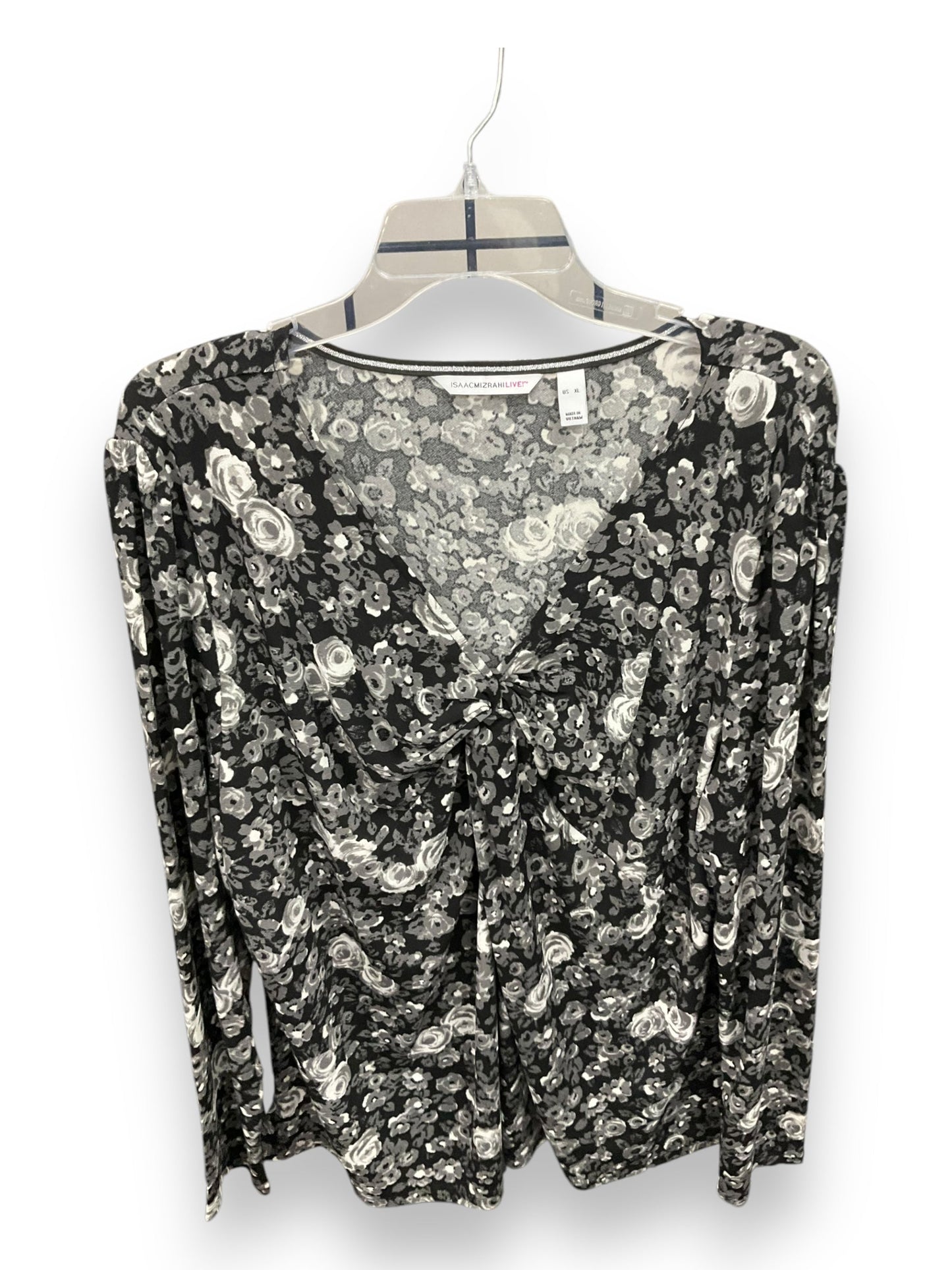 Top Long Sleeve By Isaac Mizrahi Live Qvc In Floral Print, Size: Xl