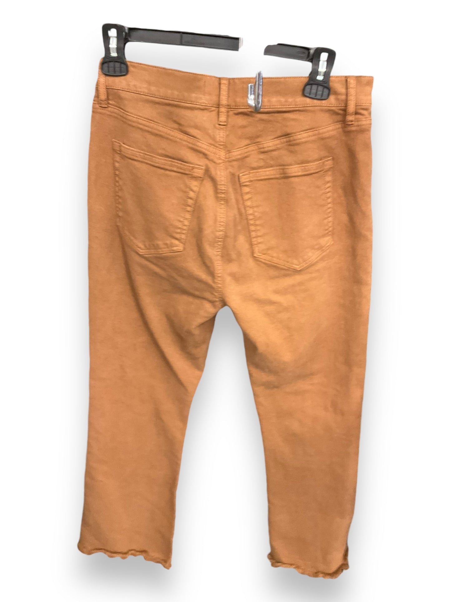 Jeans Cropped By Loft In Brown Denim, Size: 4