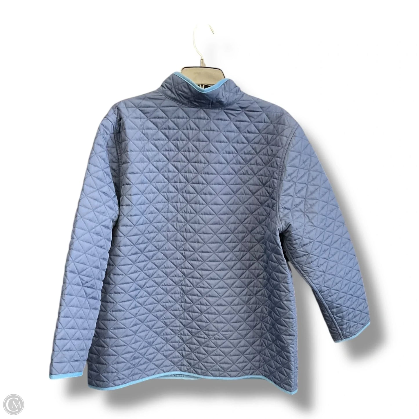 Jacket Puffer & Quilted By Lands End In Navy, Size: 1x