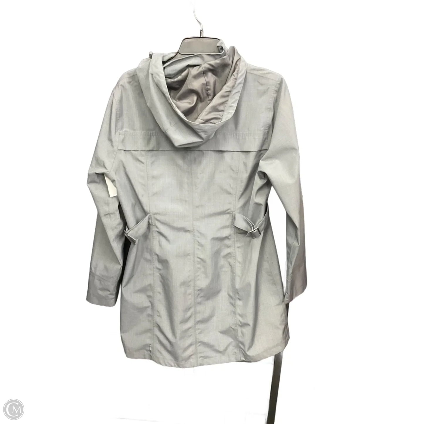 Coat Raincoat By Mondetta In Grey, Size: L