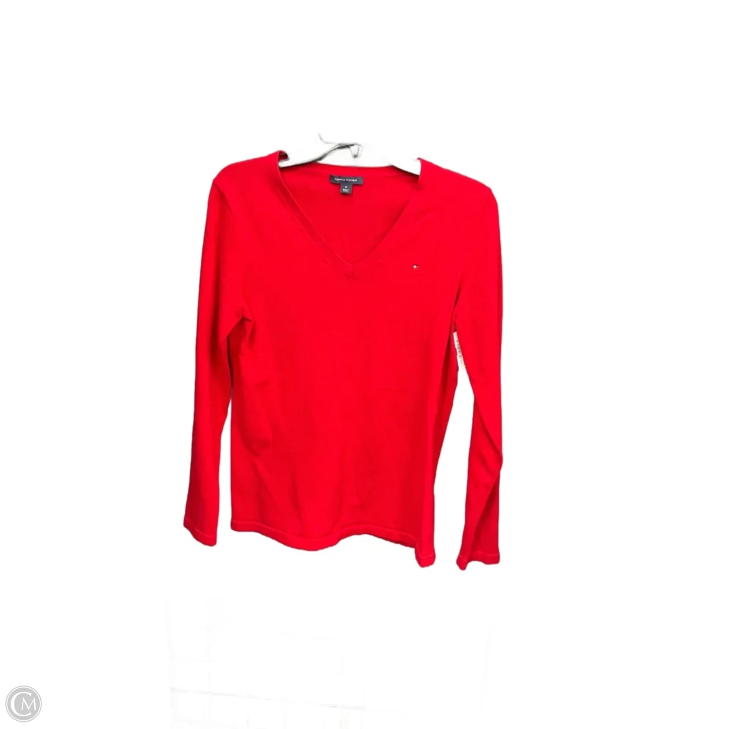 Top Long Sleeve Basic By Tommy Hilfiger In Red, Size: M