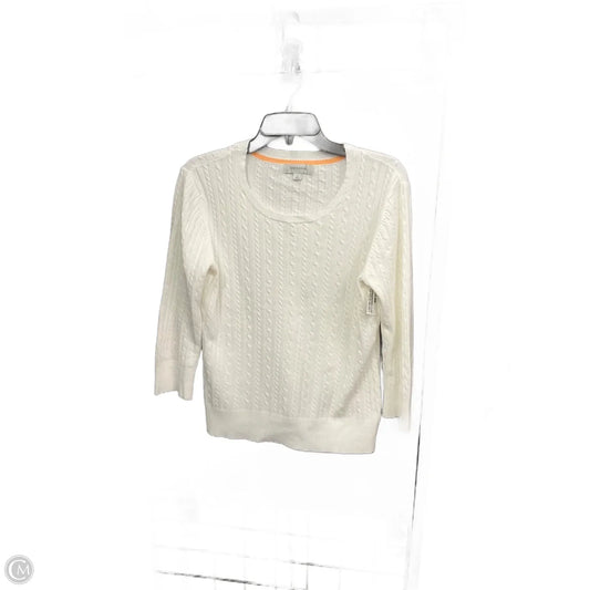 Top Long Sleeve Basic By Merona In White, Size: L
